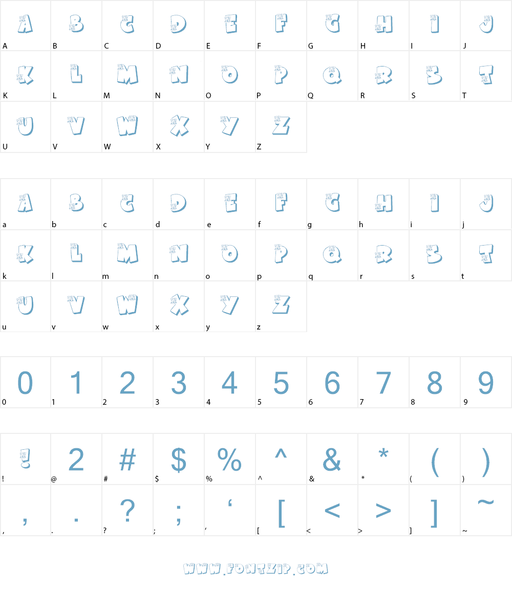 KR Boo! Font Character